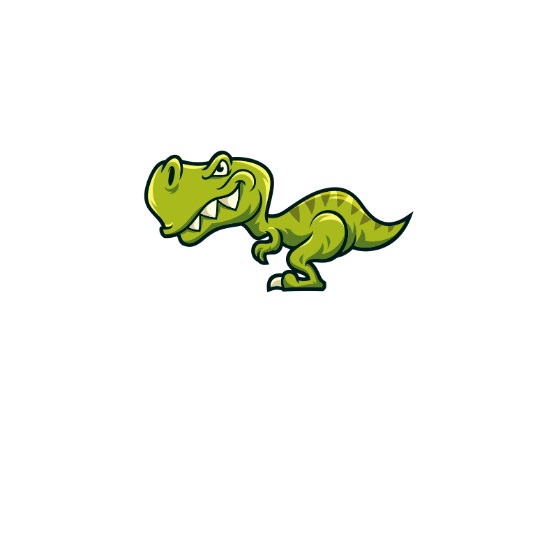 Logo Dinossauro do Tráfego - Agência de Publicidade e Marketing - branco vert.