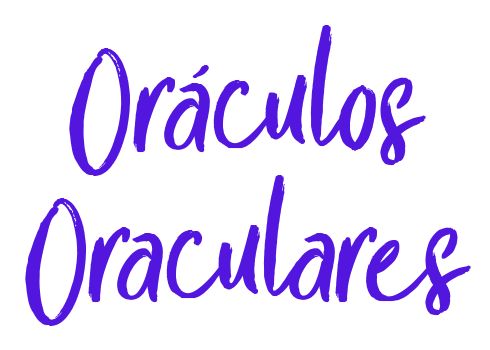 Logotipo Oráculos Oraculares violeta. Redescubra o poder das artes milenas com Oráculos Oraculares. Leituras de tarô, cartomancia Cigana, Lenormand e mais.